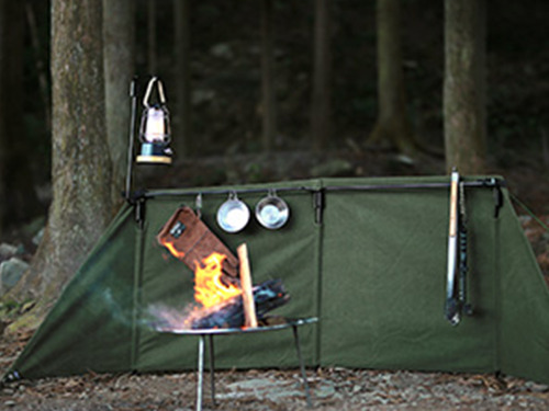 新品同様】クイックキャンプ 焚火陣幕 homura コットン 風除け カーキ 